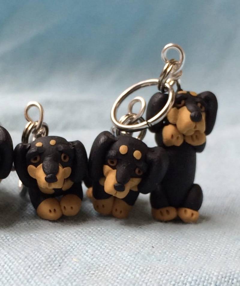 Dackel Maschenmarkierer | 4Er Set von weeones