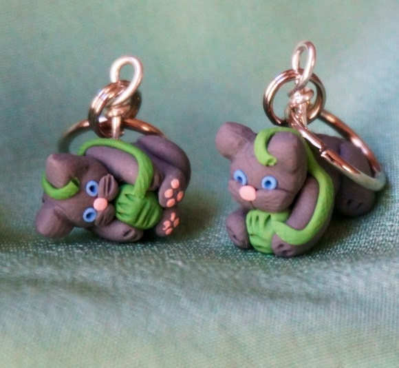 Graue Kitty Maschenmarkierer | 4Er Set von weeones