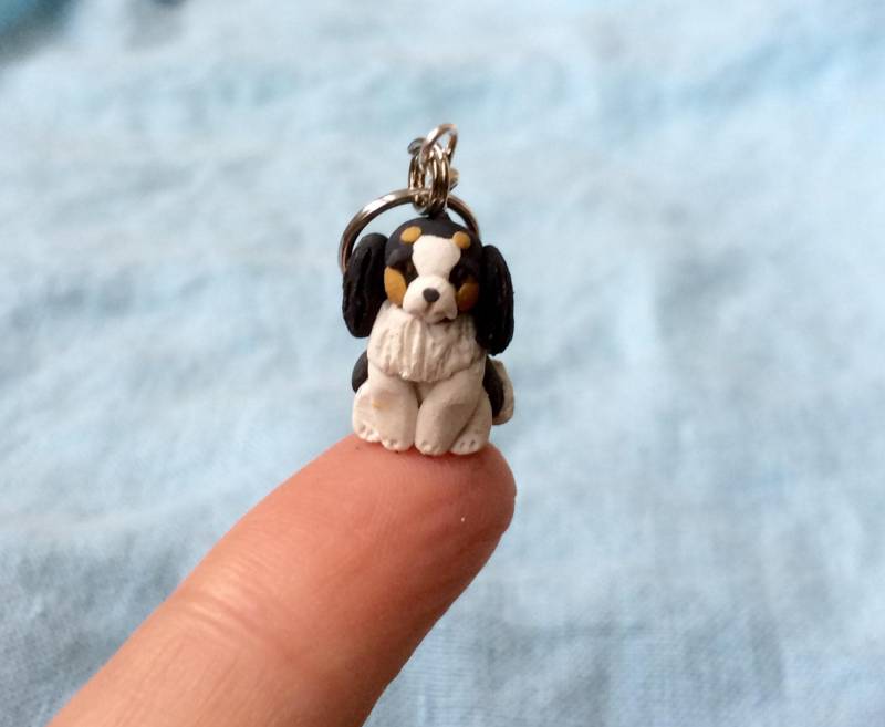 Miniatur-Ton Cavalier König Charles Spaniel Geformt Stich Marker | Satz Von 4 von weeones