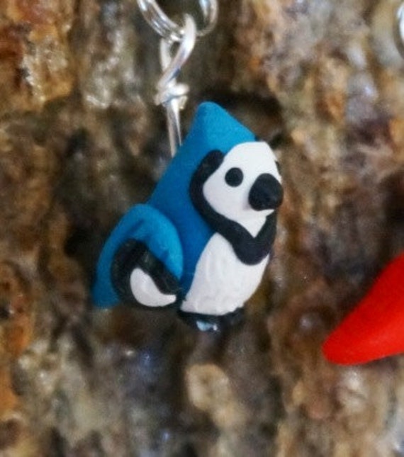 Waldvogel Polymer Clay Maschenmarkierer | 4Er-Herde von weeones