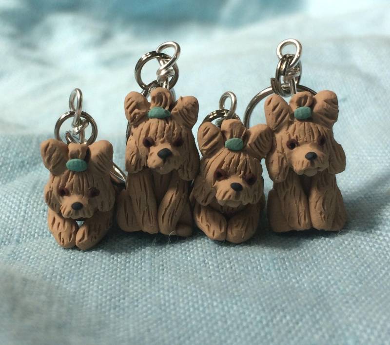 Yorkshire Terrier Maschenmarkierer | 4Er Set von weeones