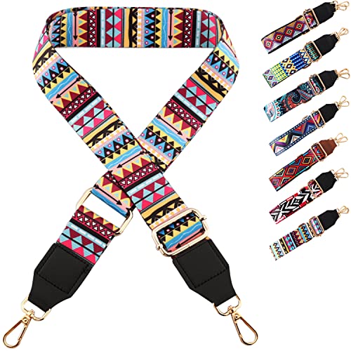 Verstellbarer Schultergurt - Längen 70-135cm Schulterriemen - 3.8cm Breiter Taschengurt Bunter Handtaschen Schulterriemen für Taschen, Universal Tragegurt Damen Trageriemen Geflecht Umhängegurt von wehers