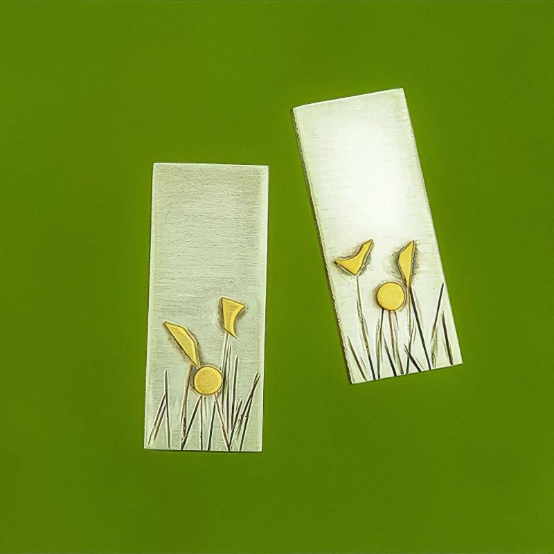 Wiesenohrstecker Mit Feingoldblüten von weidenthaler