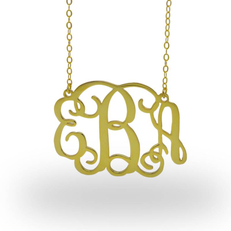 Gold Monogramm Halskette, Personalisierte Initial Benutzerdefinierte Name Anhänger, Brautjungfer Schmuck, Weihnachtsgeschenk von weimeiOrnaments