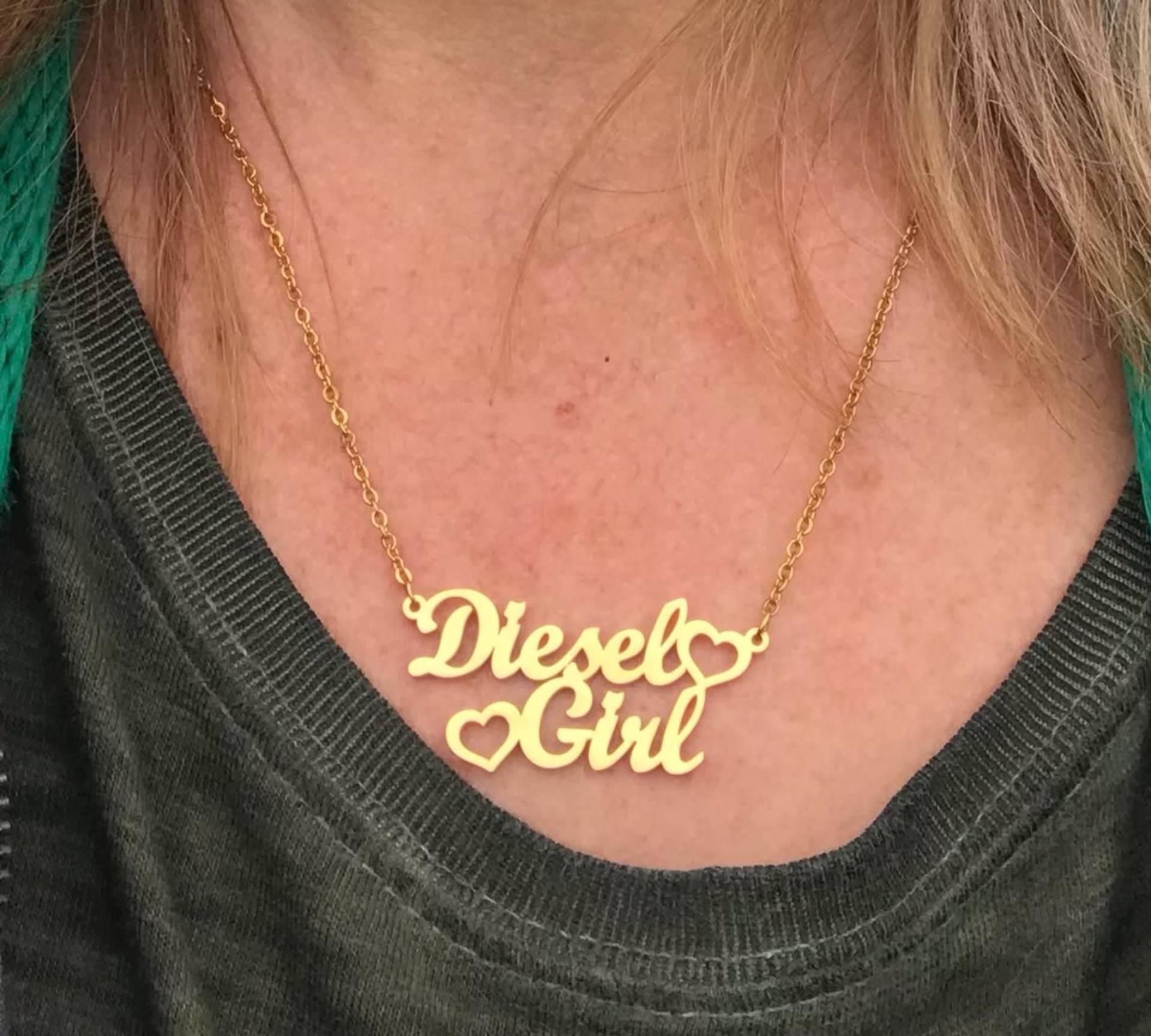 Herz 2 Name Halskette Individuell, Personalisierte Paar Halskette, Bff Mädchen, Maßgeschneiderte Buchstabe, Gold Weihnachtsgeschenk von weimeiOrnaments