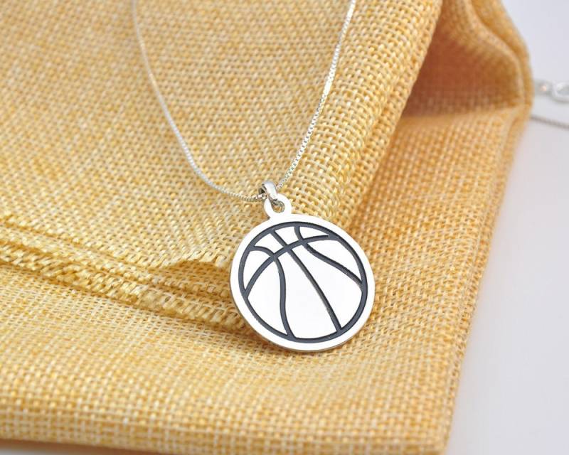 Junge Sport Halskette, Silber 925 Basketball Benutzerdefinierte Name Gravur Personalisierte Stempel Disc, Cheerleader Halskette von weimeiOrnaments