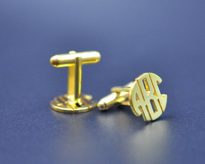 Manschettenknopf Mit Monogramm, Blockmonogramm Manschettenknopf, Herrenschmuck, Trauzeugin Schmuck von weimeiOrnaments
