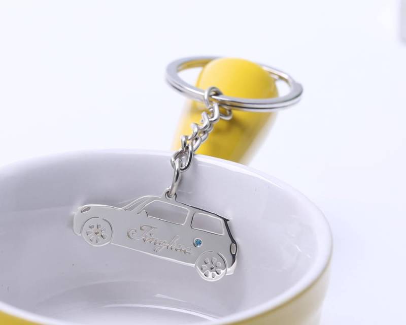 Niedliches Auto-Schlüsselanhänger Mit Namen Eingraviert, Personalisierter Danity-Schlüsselanhänger Geburtsstein, Namensschmuck Niedliches Auto-Schlüsselanhänger Mit Namen Eingraviert, Personalisierter Danity-Schlüsselanhänger Geburtsstein, Namensschmuck von weimeiOrnaments