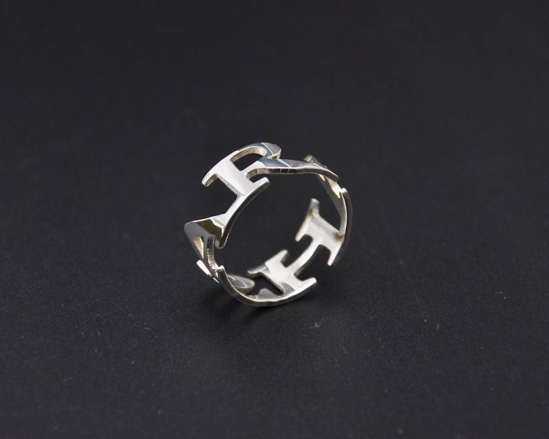 Personalisierter Anfangswickel, 925Er Massivsilber-Namensring, Großbuchstabenring Ausgeschnitten, Benutzerdefinierter Namensring, Weihnachtsgeschenk von weimeiOrnaments