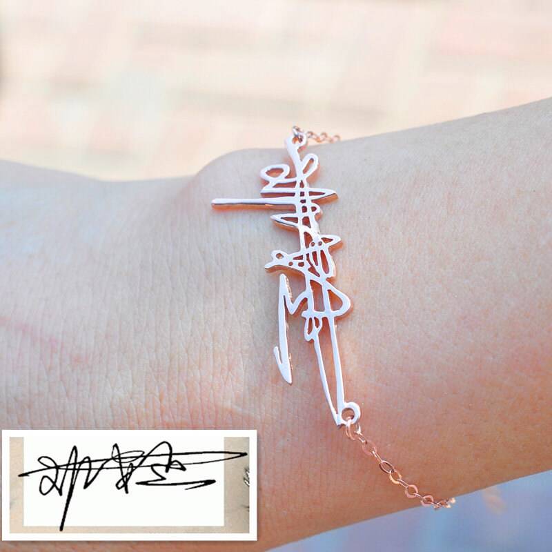 Rose Gold Signature Armband, Personalisierte Handschrift, Sterling Silber Cut Out Name Benutzerdefinierte Typenschild, Weihnachtsgeschenk Rose Gold Signature Armband, Personalisierte Handschrift, Sterling Silber Cut Out Name Benutzerdefinierte Typenschild, Weihnachtsgeschenk von weimeiOrnaments