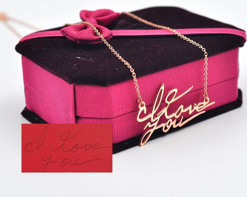 Rose Gold Signature Halskette, Benutzerdefinierte Name Personalisierte Typenschild Anhänger, Handschrift Speicher Schmuck, Brautjungfer Mutter Rose Gold Signature Halskette, Benutzerdefinierte Name Personalisierte Typenschild Anhänger, Handschrift Speicher Schmuck, Brautjungfer Mutter von weimeiOrnaments