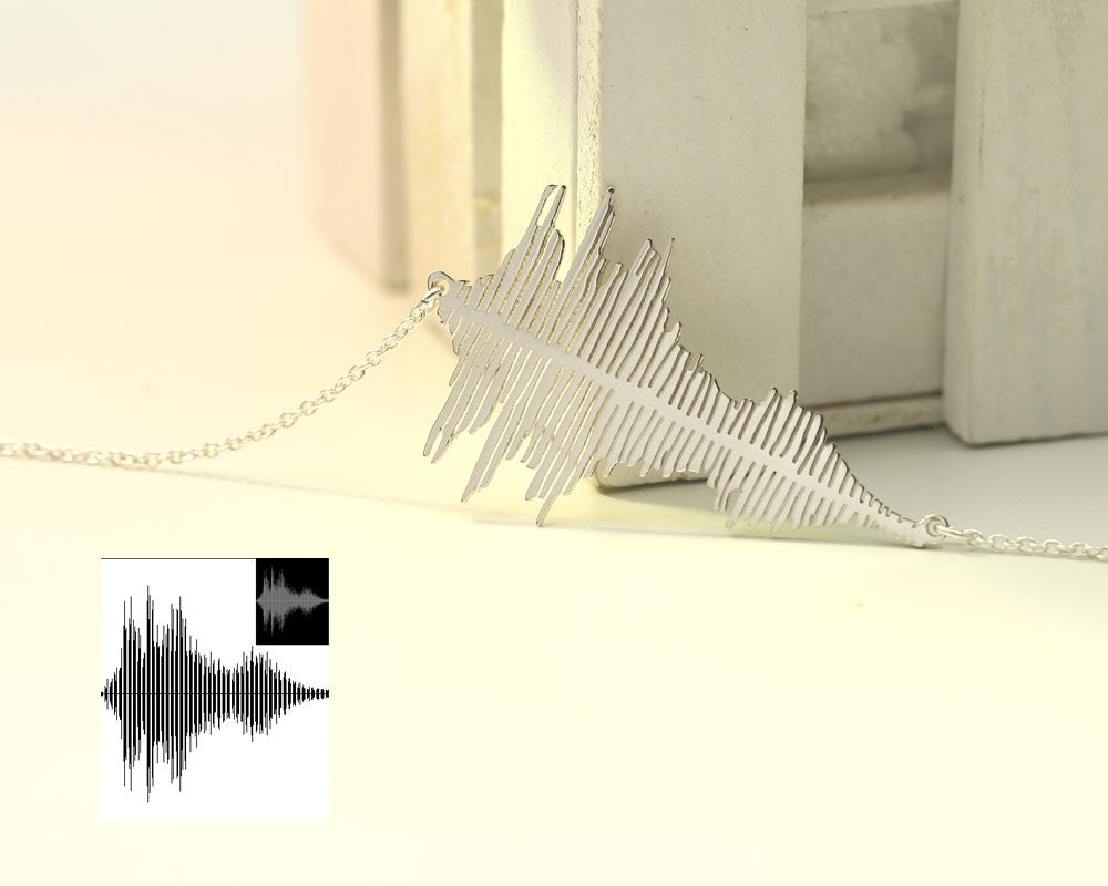 Sterling Stimme Welle, Benutzerdefinierten Kette Fluktuation, Rhythmus Herz Schlagen Pendent, Personalisierte Halskette Sterling Stimme Welle, Benutzerdefinierten Kette Fluktuation, Rhythmus Herz Schlagen Pendent, Personalisierte Halskette von weimeiOrnaments