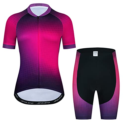 weimostar Radtrikot-Shorts-Set, Damen, Bike-Top-Anzug, Reißverschlusstaschen, Damen-Fahrradbekleidung, 42, 42 von Weimostar