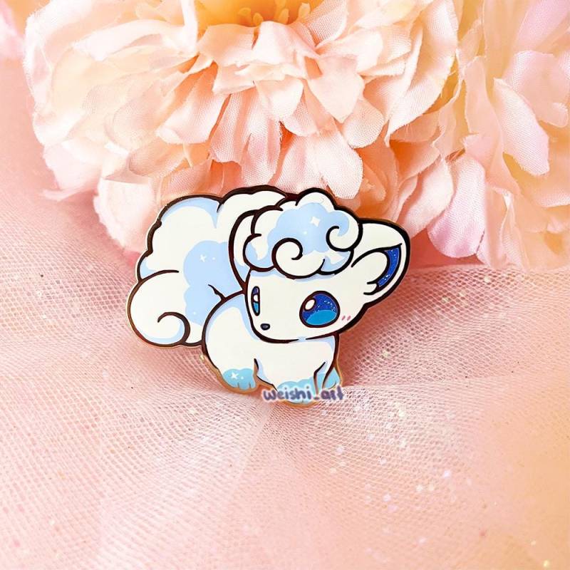 Alolan Vulpix Enamel Pin von weishiart