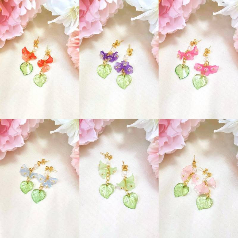 Unique Handmade Colorful Flower Bead Earring von weishiart