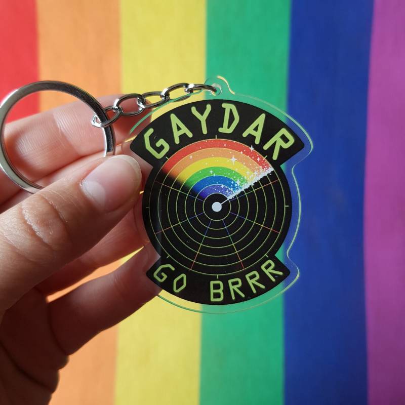 Gaydar Go Brrr - Acrylic Keychain Schlüsselanhänger von weissmachtbunt