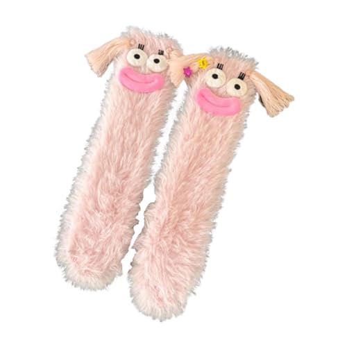 Dreidimensionale, schrullige Socken aus Korallensamt - Süße Winter-Fuzzy-Slipper-Socken | Damen-Slipper-Socken, Winter-weiche schlafende Weihnachtssocken, niedliche Cartoon-Plüschsocken für Weiting von weiting