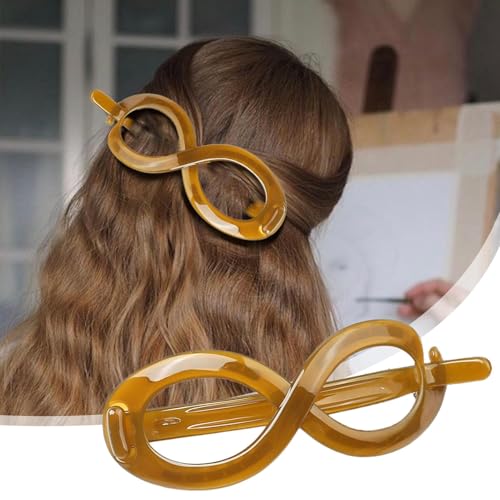 Libellenspange Französische Haarspangen, 8er Form Haarnadeln Mit Rutschfeste Griffe Für Feines, Dickes & Langes Haar, Flache Tousle-Haarspangen Für Frauen, Haarstyling Zubehör von WEITING