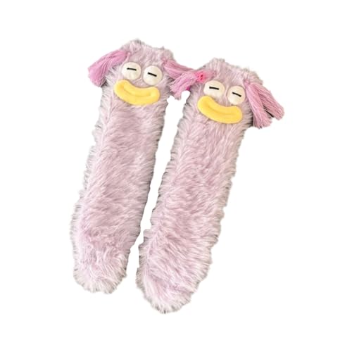 Schrullige Socken | Süße Winter-Fuzzy-Slipper-Socken | Damen-Slipper-Socken, Winter-weiche schlafende Weihnachtssocken, niedliche Cartoon-Plüschsocken für den Winter Weiting von weiting