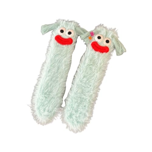 Warme, kuschelige, flauschige Cartoon-Socken, Dreidimensionale, schrullige Socken aus Korallensamt, Damen-Slipper-Socken, Winter-weiche schlafende Weihnachtssocken, niedliche Weiting von weiting