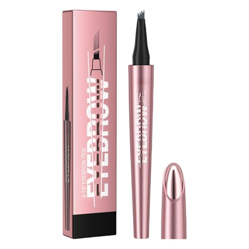 Wasserdichter Augenbrauenstift Mit 4 Gabelspitze Applikator, Wischfest Langanhaltenden Augenbrauenstift Microblading, Augenbrauenstift Kann Leicht Natürliche Augenbrauen von weiting