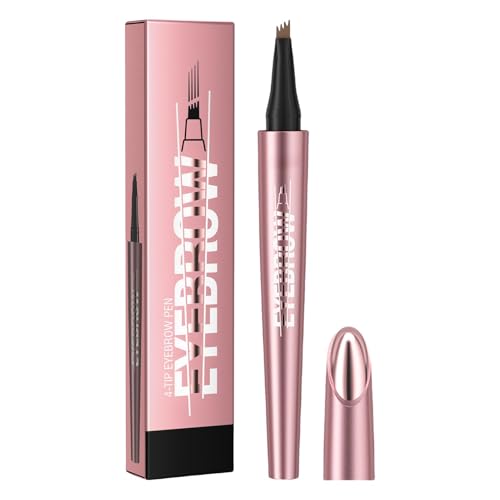 Wasserdichter Augenbrauenstift Mit 4 Gabelspitze Applikator, Wischfest Langanhaltenden Augenbrauenstift Microblading, Augenbrauenstift Kann Leicht Natürliche Augenbrauen von weiting