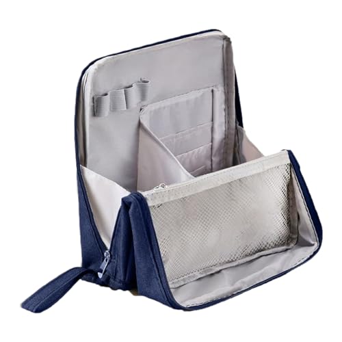 weiting Große Make-up-Tasche mit Organizerfunktion | Große Stehende Stift Make-up-Taschen für Frauen | Wasserdichter Behälter Mit Unterteiler Kosmetik Etui Reiseorganizer von weiting