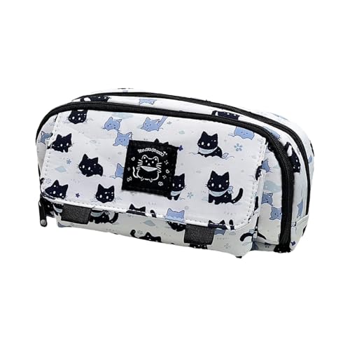 weiting Süßes Katzen-Federmäppchen, Kätzchen-Federmäppchen - Multifunktionale Bleistifttasche | Stilvolles Federmäppchen mit hoher Kapazität, Federmäppchen mit großer Kapazität, robuste von weiting