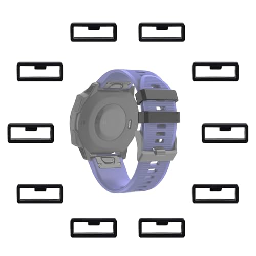10 Stück Silikon Uhrenarmband Schlaufe,22mm Garmin Armband Schlaufe,Schwarz Gummi Uhrenarmband Schlaufe Halter Silikon Verschlussring Kompatibel mit Garmin Forerunner 235 935 735XT/Fenix 5/6/7/Samsung 10 Stück Silikon Uhrenarmband Schlaufe,22mm Garmin Armband Schlaufe,Schwarz Gummi Uhrenarmband Schlaufe Halter Silikon Verschlussring Kompatibel mit Garmin Forerunner 235 935 735XT/Fenix 5/6/7/Samsung von Wudlad