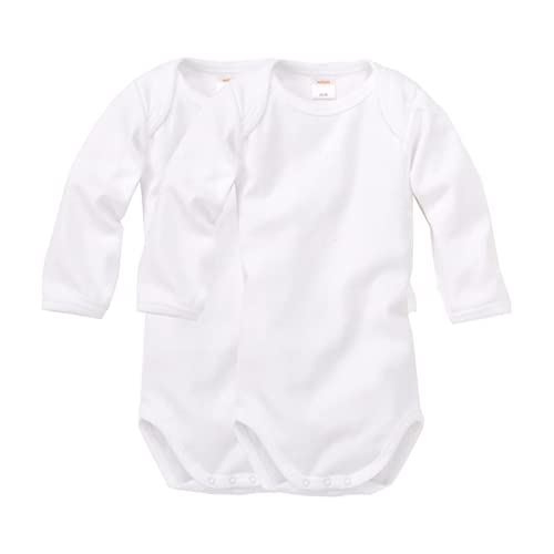 wellyou – Langarmbody Baby & Kinder aus 100% Baumwolle – Babybody für Mädchen & Jungen – 2er Set Langarm Baby Body in Größe 50-134 – Made in EU (Weiß | gr 50) von wellyou