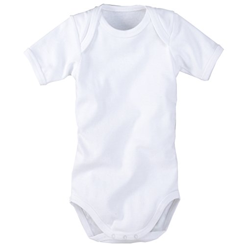 wellyou, Kinder Baby-Body Kurzarm-Body in großen Größen, klassisch weiß, für Jungen und Mädchen, Feinripp 100% Baumwolle, (140-146), made in Europe von wellyou