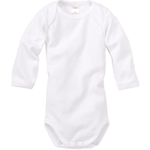 wellyou, Kinder Baby-Body Langarm-Body in großen Größen, klassisch weiß, für Jungen und Mädchen, Feinripp 100% Baumwolle, Größe 140-146, made in Europe von wellyou