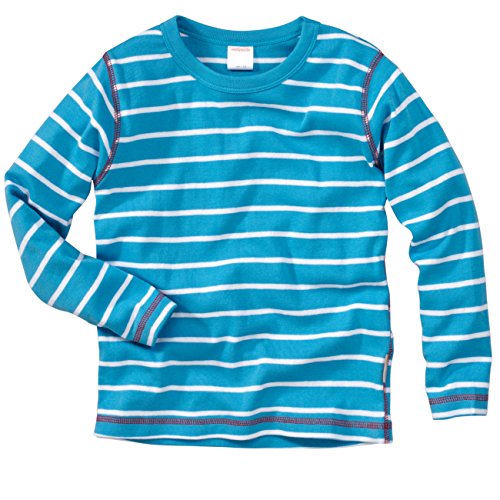 wellyou Ringel Langarm-Shirt türkis-weiss , Farbe - D1 , Gr.80 - 86cm von wellyou