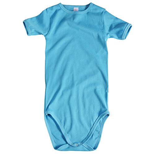 wellyou T-shirt Body kurzarm, Kinder Body in großen Größen für Jungen und Mädchen, türkis Größe 152-158, made in Europe von wellyou