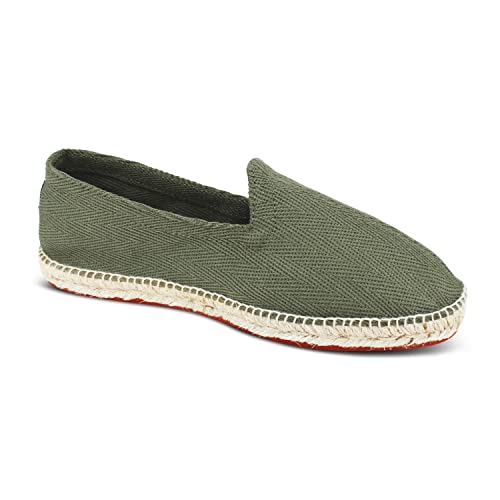 weltenmann Corralejo – Farbige Slip-on Espadrilles aus Baumwolle mit Schuhbeutel, Cactus, 42, Handmade in Spain von weltenmann