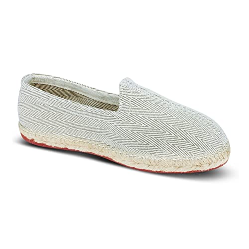 weltenmann Corralejo – Farbige Slip-on Espadrilles aus Baumwolle mit Schuhbeutel, Dune, 42, Handmade in Spain von weltenmann