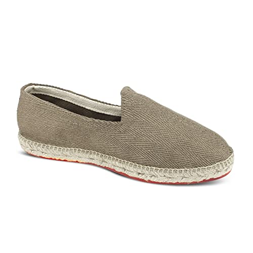 weltenmann Corralejo – Farbige Slip-on Espadrilles aus Baumwolle mit Schuhbeutel, Hazelnut, 41, Handmade in Spain von weltenmann