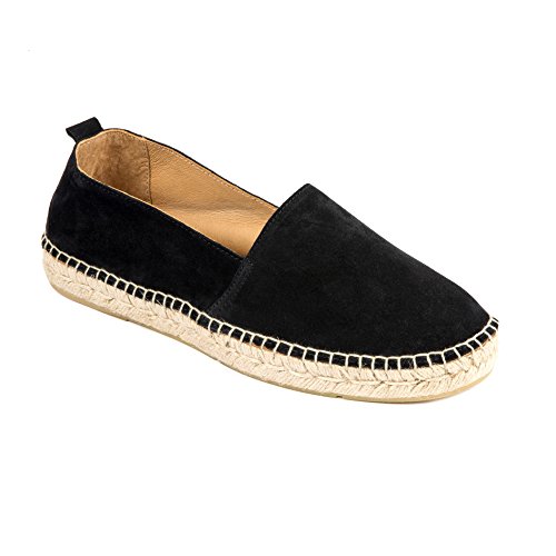 weltenmann Ibiza – Slip-on Espadrilles aus Wildleder mit Schuhbeutel, Navy, 43, Handmade in Spain von weltenmann