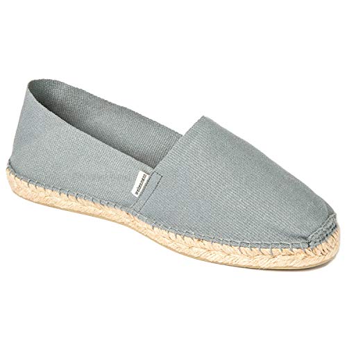 weltenmann Formentera – Klassische Slip-on Espadrilles aus Baumwolle mit Schuhbeutel, Hippo, 41, Handmade in Spain von weltenmann