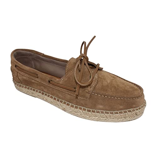 weltenmann Marbella – Bootsschuhe Espadrilles aus Wildleder mit Schuhbeutel, Honey, 41, Handmade in Spain von weltenmann