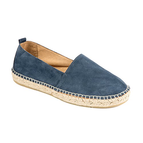 weltenmann Ibiza – Slip-on Espadrilles aus Wildleder mit Schuhbeutel, Kiel, 43, Handmade in Spain von weltenmann