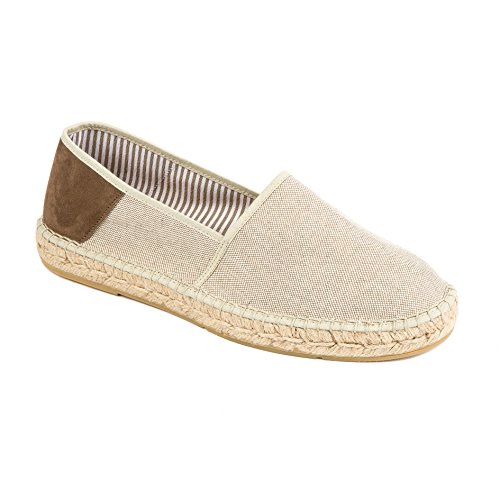 weltenmann Tarifa – Slip-on Espadrilles aus Baumwolle mit Schuhbeutel, Tabaco, 44, Handmade in Spain von weltenmann