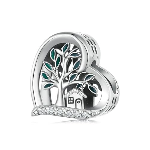 Familienbaum des Lebens Charms Sterling Silber Home Charms passen Pandora Armband Schmuck Perlen Geschenke für Frauen von wenyin