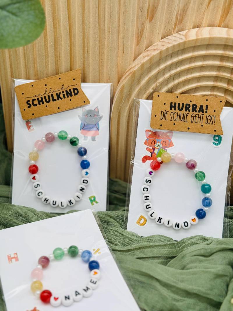 Armband Schulkind | Mit Namen Einschulung Schultüte von werkstark