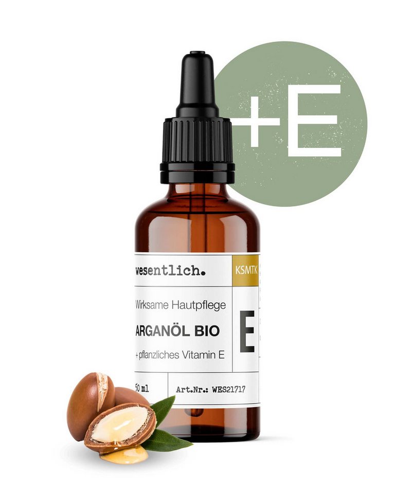 wesentlich. Körperöl Arganöl bio +E 50ml von wesentlich.