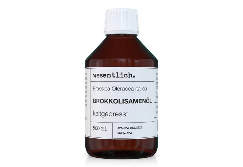 wesentlich. Körperöl Brokkolisamenöl 500ml von wesentlich.