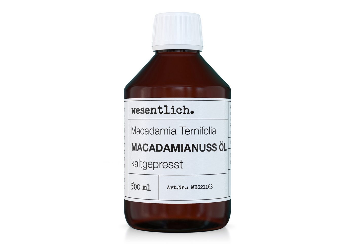 wesentlich. Körperöl Macadamianussöl 500ml von wesentlich.