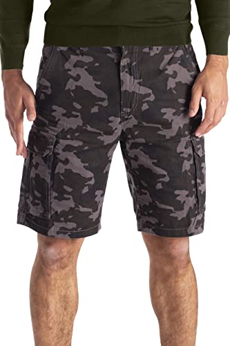 westAce Herren Cargo-Shorts, 100 % Baumwolle, 6 Taschen, Chino, Sommer, Arbeitssicherheit, Halbhose, alle Taille 32-44, Dunkelgrau, 46 von westAce