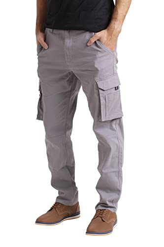 westAce Herren-Cargohose, Arbeitskleidung, Cargohose, 6 Taschen, Größe 32-44, Flex-Grau, 34 W/32 L von westAce