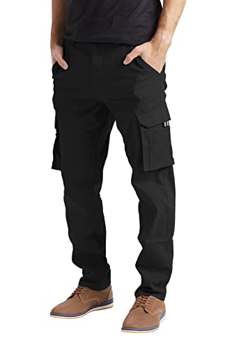 westAce Herren-Cargohose, Arbeitskleidung, Cargohose, 6 Taschen, Größe 32-44, Flex- Schwarz, 34 W/32 L von westAce